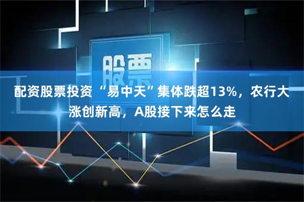 配资股票投资 “易中天”集体跌超13%，农行大涨创新高，A股接下来怎么走